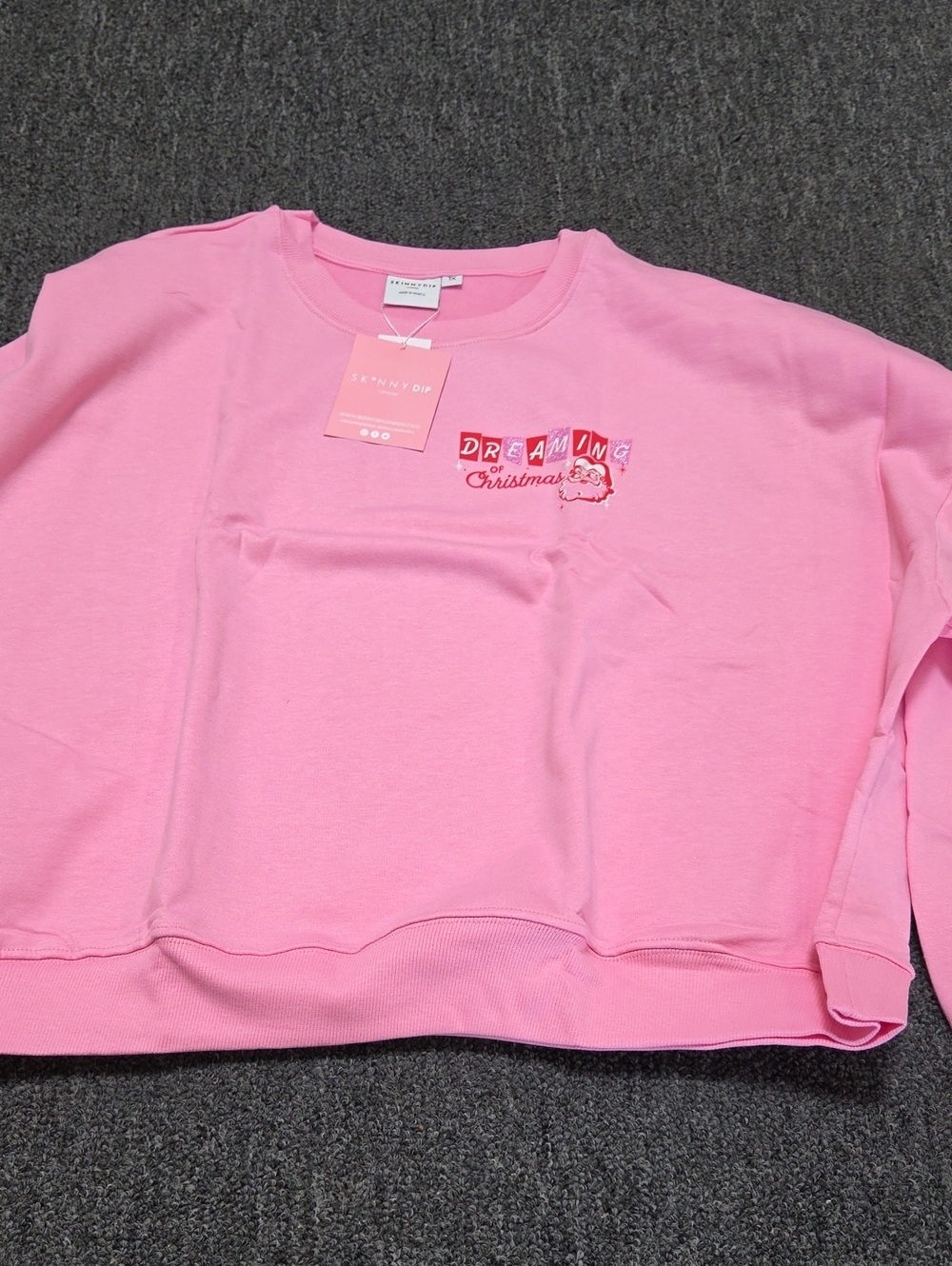 (#3C) Pink 'Dreaming Christmas' Crewneck Sweater